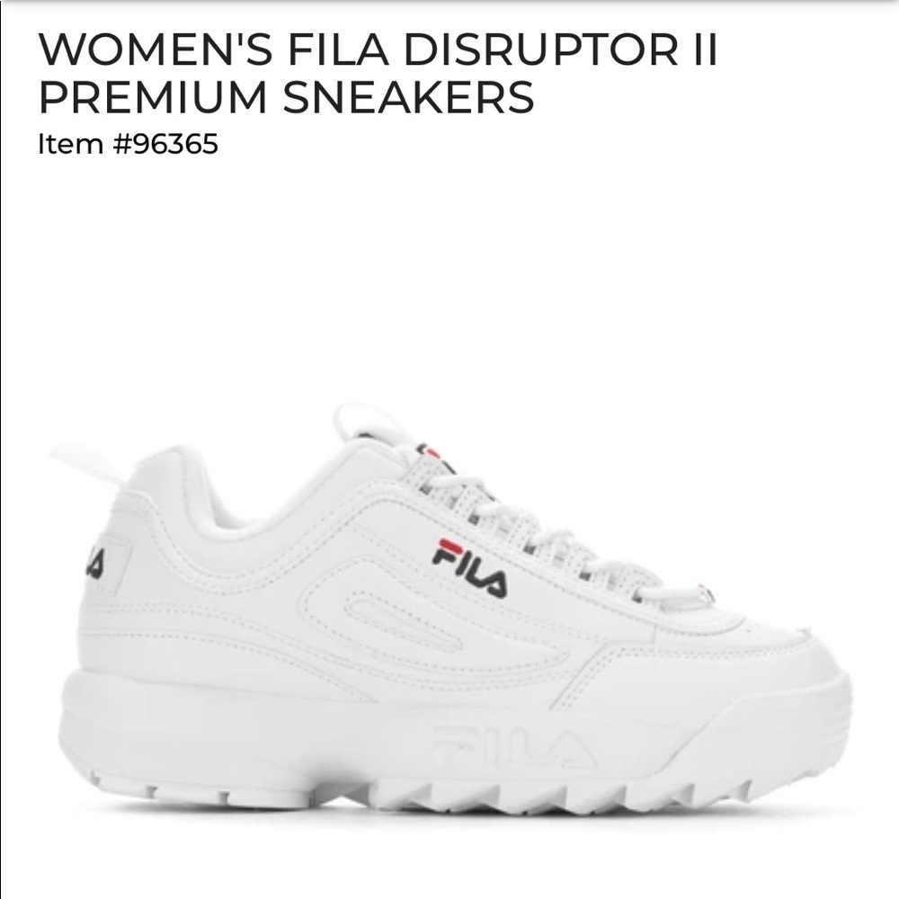 FILA Disruptor II Premium Women's Size 7 White